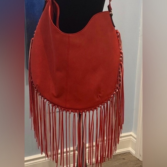 unbranded Handbags - Red Fringe Shoulder Bag